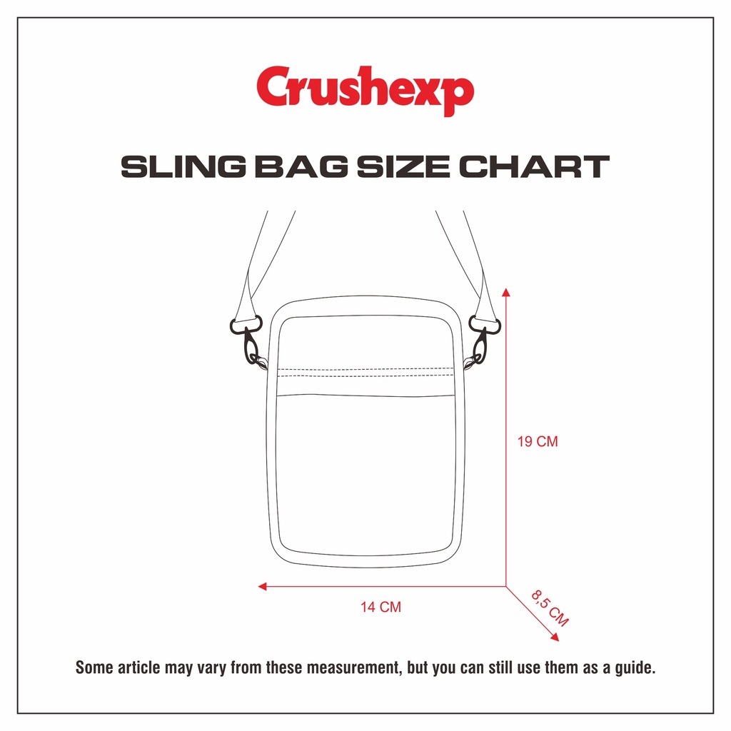 CRUSH EXP Sling Bag SBC0220 - BLACK / Tas selempang