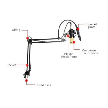 Paket Komplit Recording Microphone Condenser Live BM800