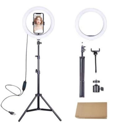 PAKET RING LIGHT 26cm - TRIPOD 2M - HOLDER HP VLOGGER TIKTOK