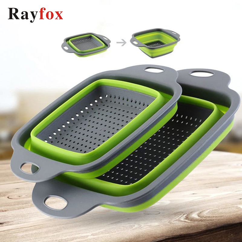 Rayfox Keranjang Saringan Lipat Drain Basket Foldable Size L DP0155HJ