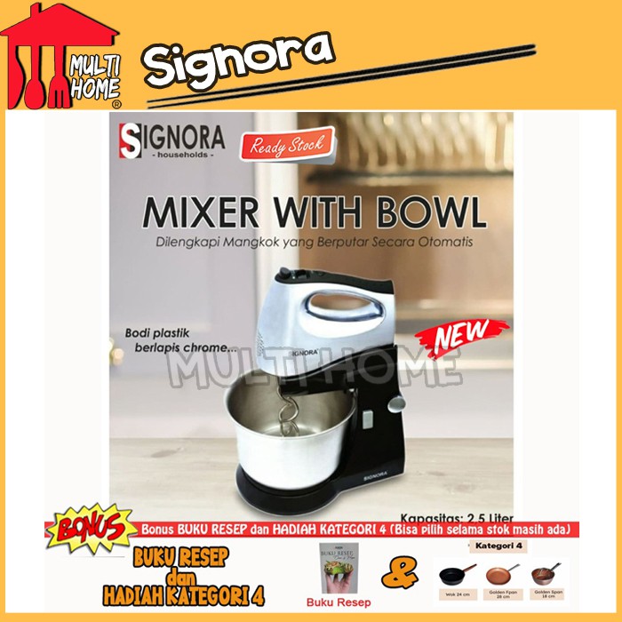 Signora Mixer With Bowl + Free Kategori 4