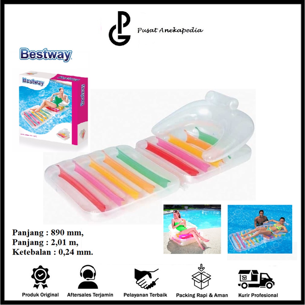 43023 Bestway Pelampung Renang - Sofa Angin Multifungsi - Kolam Renang - Balon Renang -  Pelampung D