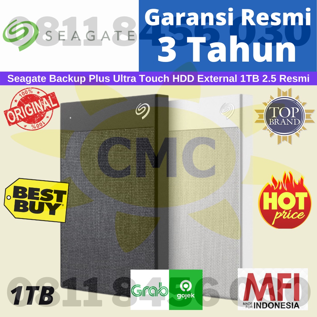 Seagate Backup Plus Ultra Touch 1TB HDD Harddisk External 2.5 Resmi