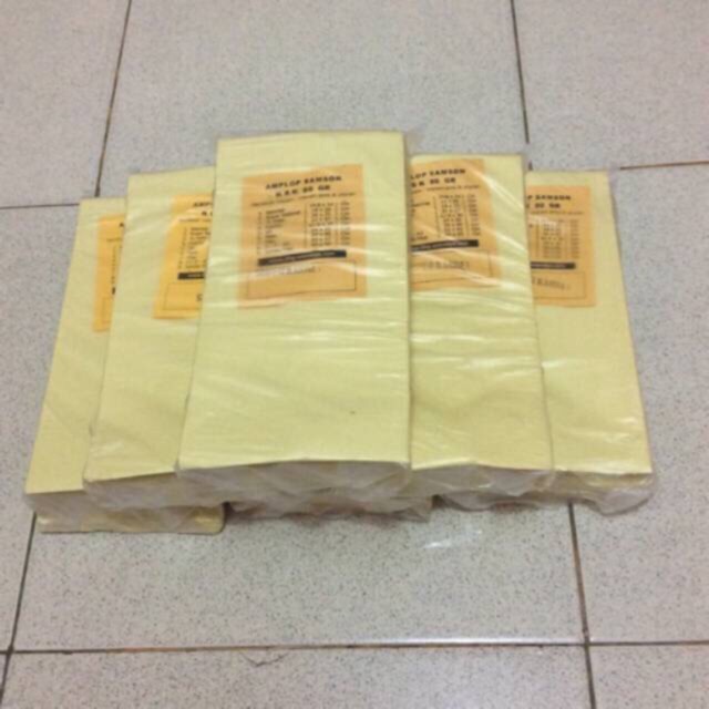 

Packing amplop coklat uk 14x26cm isi 100 lembar