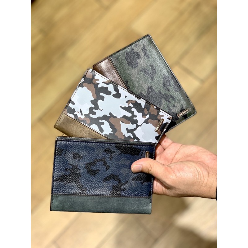 HUSH PUPPIES Cover Passport Mix Wallet Army Original