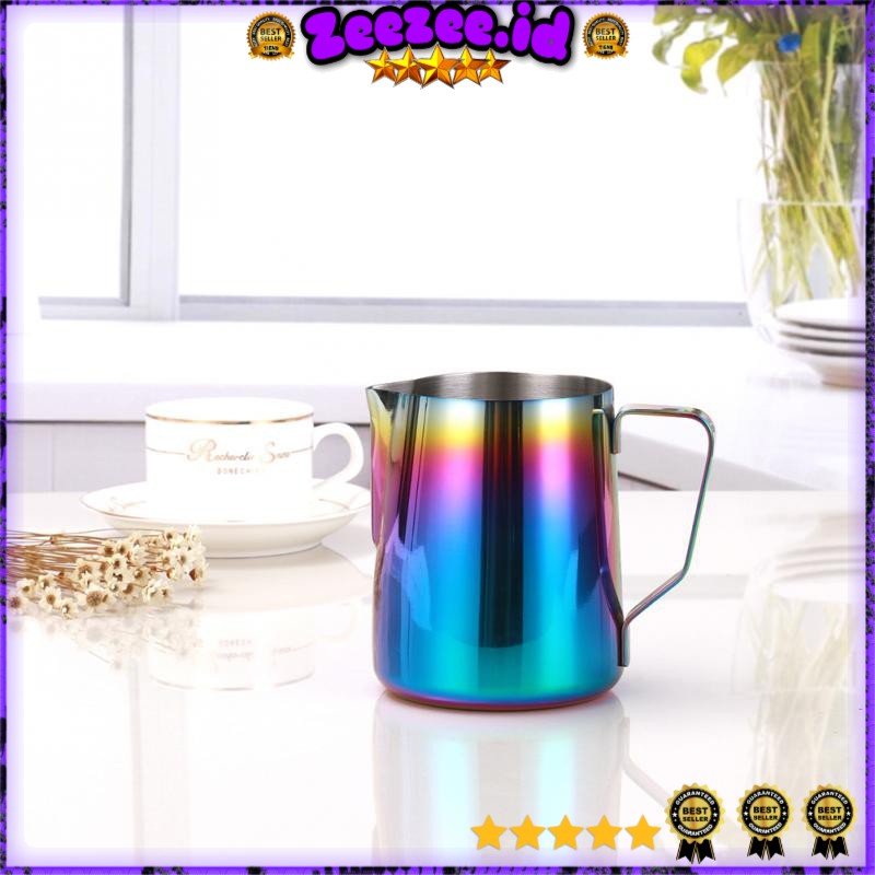 OneTwoCup Gelas Pitcher Kopi Espresso Latte Art Rainbow Stainless Steel