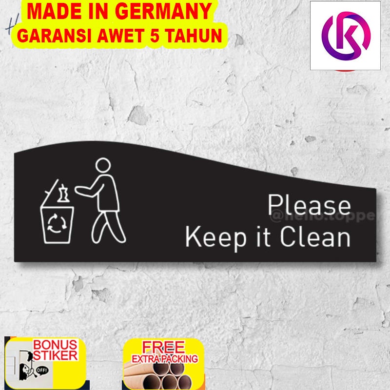 

Promo Sign Board Keep It Clean Jaga KebersihanEkslusif Print Signage Akrilik - Hitam
