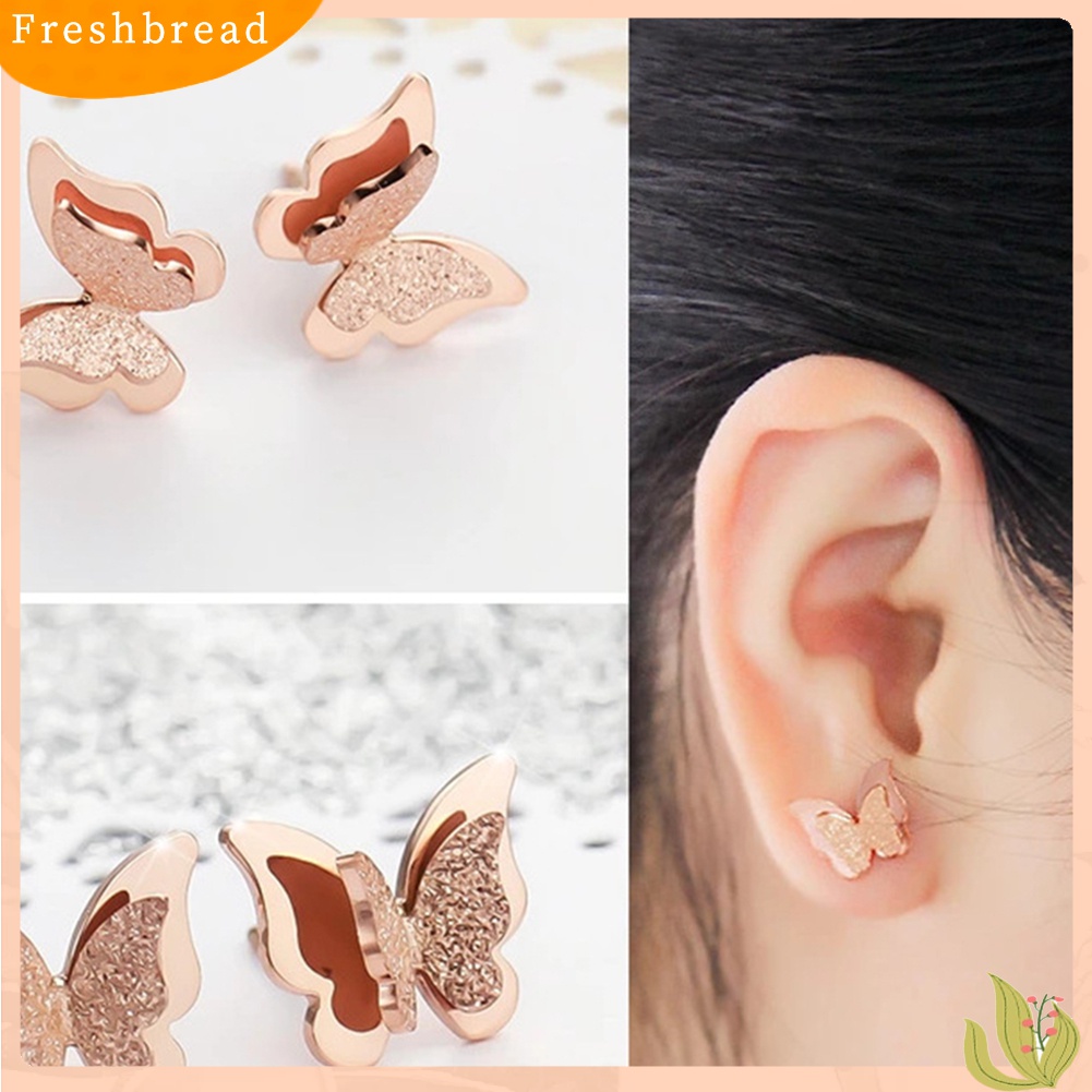 Terlaris Fashion Butterfly Women Ear Studs Earrings Evening Party Jewelry Gift Charming