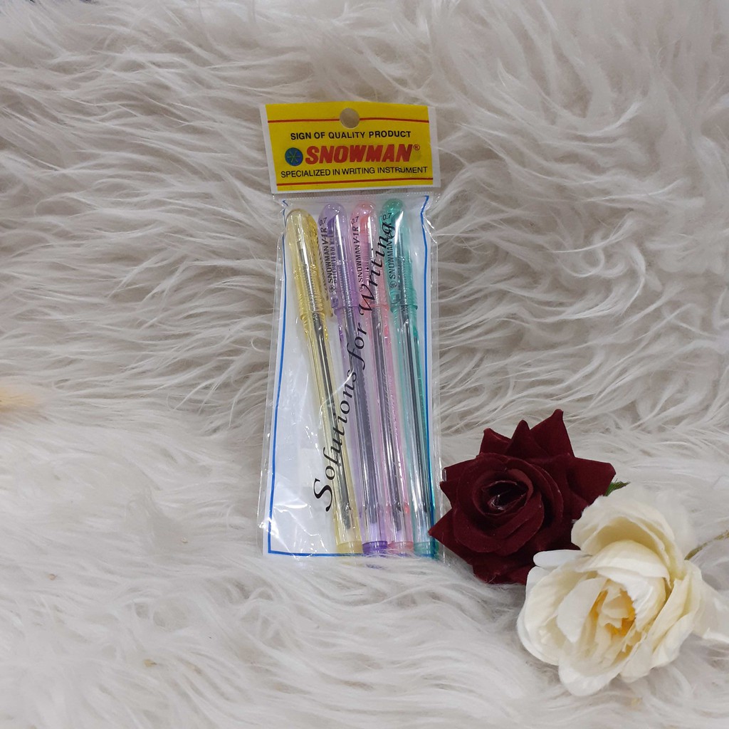 

BALLPEN V-1 COLOR SET-4 SNOWMAN (BLACK)