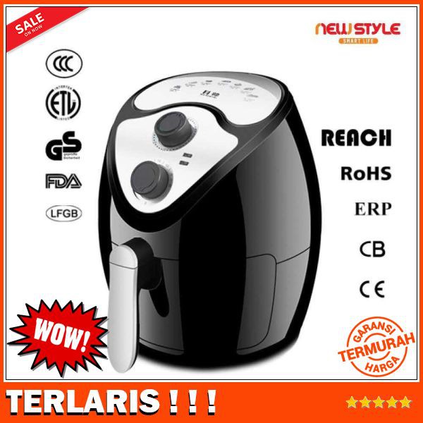 NEWSTYLE AIR FRYER PENGGORENGAN ELEKTRIK ALAT MENGGORENG TANPA MINYAK