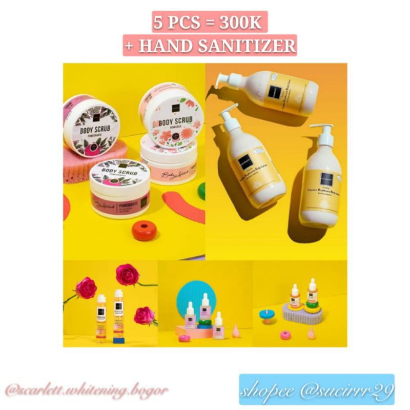 5 Produk Scarlett Whitening + free Sanitizer