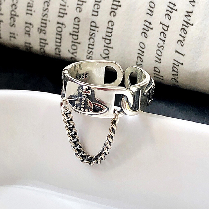 [HOT SALE]Fashion Silver Planet Saturn Chain Ring/ Women Popular Adjustable Open Finger Ring / Minimalism Charm Opening Ring Jewelry