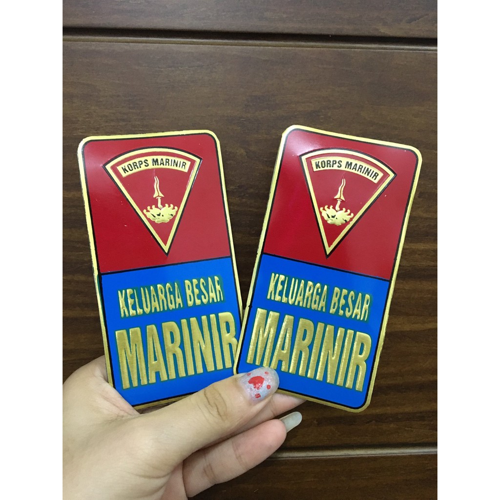 Sticker Plat Marinir - Stiker Marinir - Sticker Plat Mobil