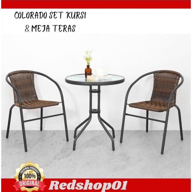 Jual Set Kursi Meja Teras Colorado Set Meja Kursi Makan Set Kursi Meja Cafe Shopee Indonesia