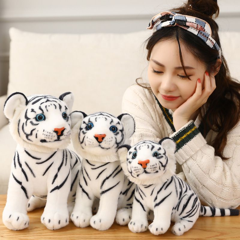 Lifelike Cute Cartoon Tiger Plush Toy Stuffed Cuddle Dolls Kids Playing Gift