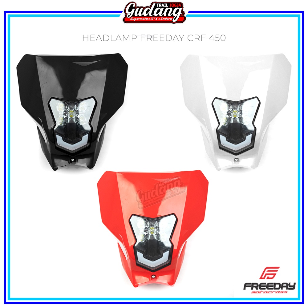 Headlamp Freeday Batok Lampu Depan Reflektor Full LED CRF 450 2020