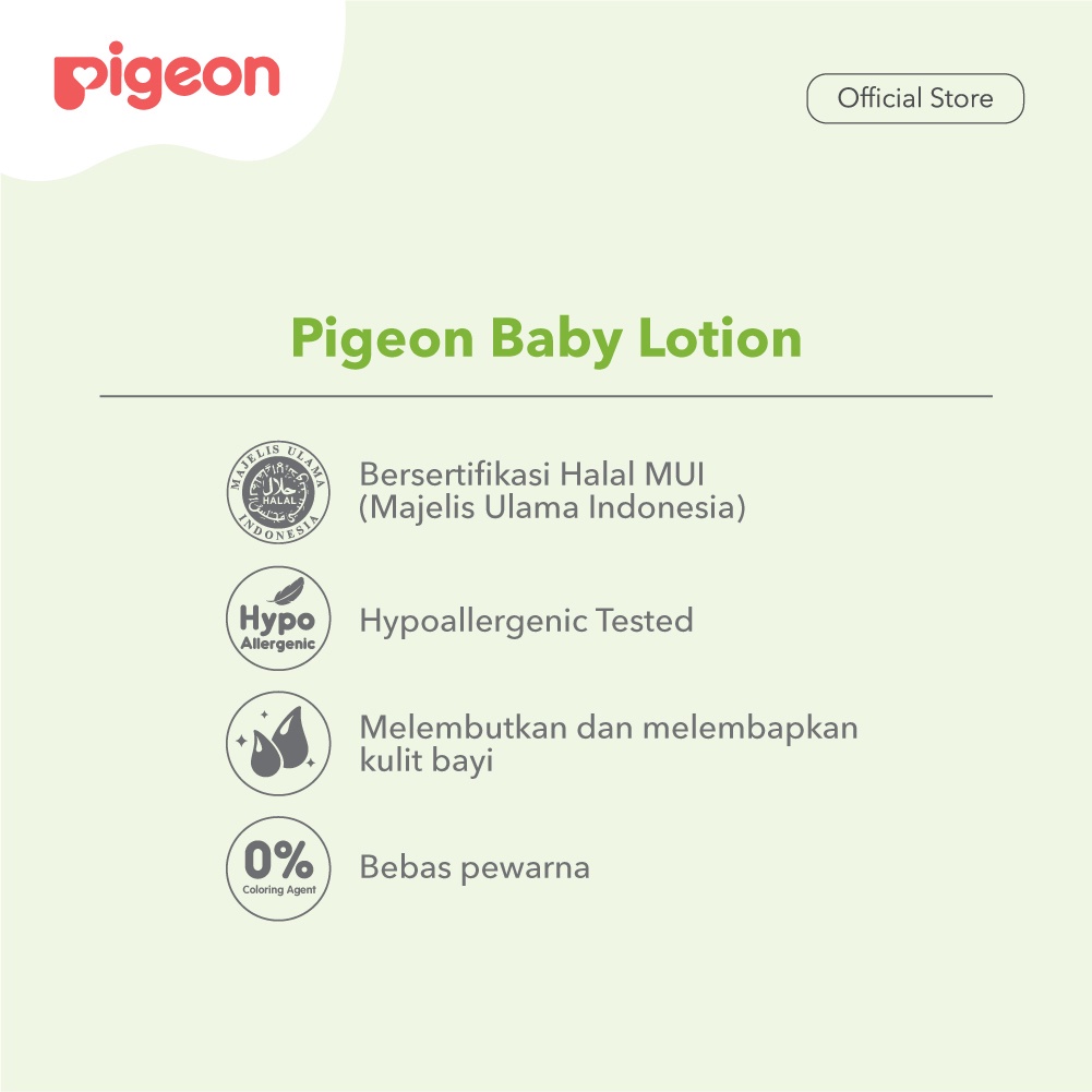 PIGEON Baby Lotion Hypoallergenic 100ml - Paraben Free