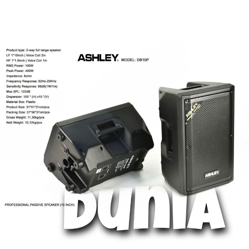 Speaker Pasif Ashley DB 10 P Original10 inch Passive Ashley DB10P