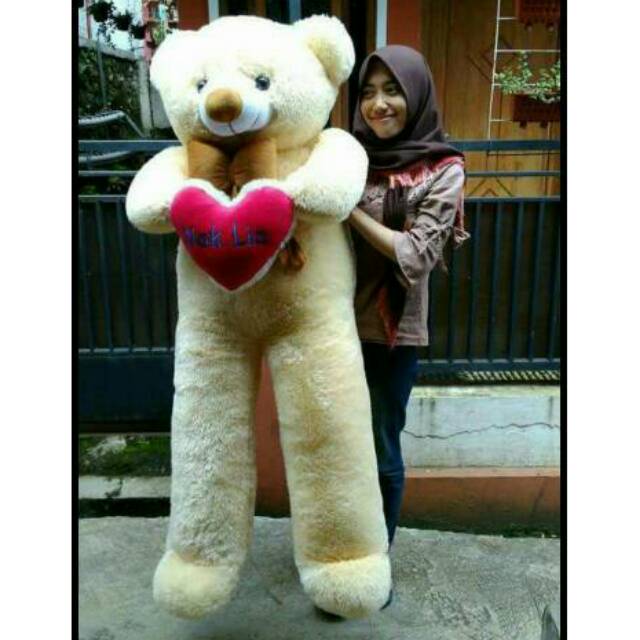  Boneka  Super Jumbo  150 Cm bordir love nama Shopee  