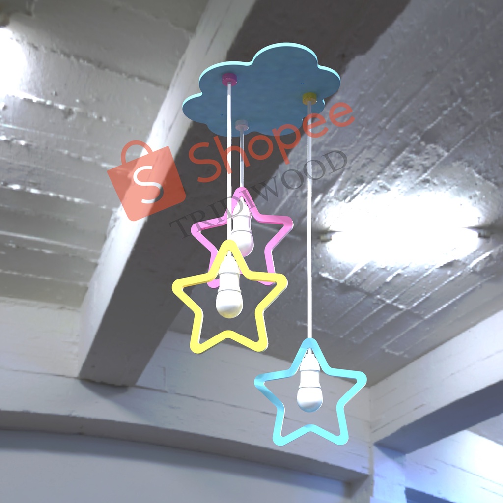 LAMPU GANTUNG / LAMPU HIAS / LAMPU KAMAR ANAK / LAMPU BINTANG GANTUNG