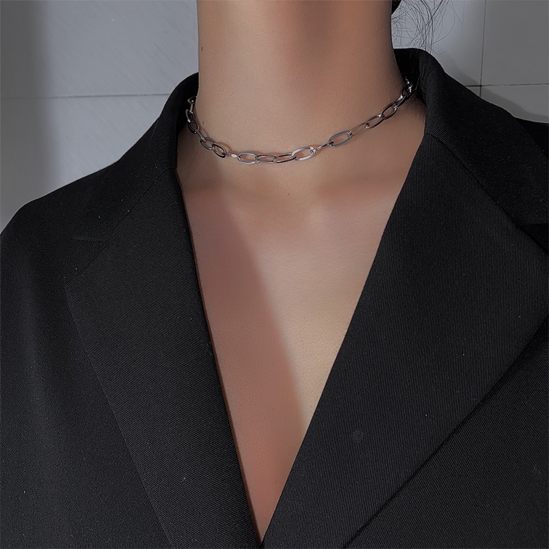 [ Women Punk Metal Pendant Necklaces ] [ Lady Hip Hop Charm Clavicle Necklace ] [ Girls Personality Chain Necklace ]