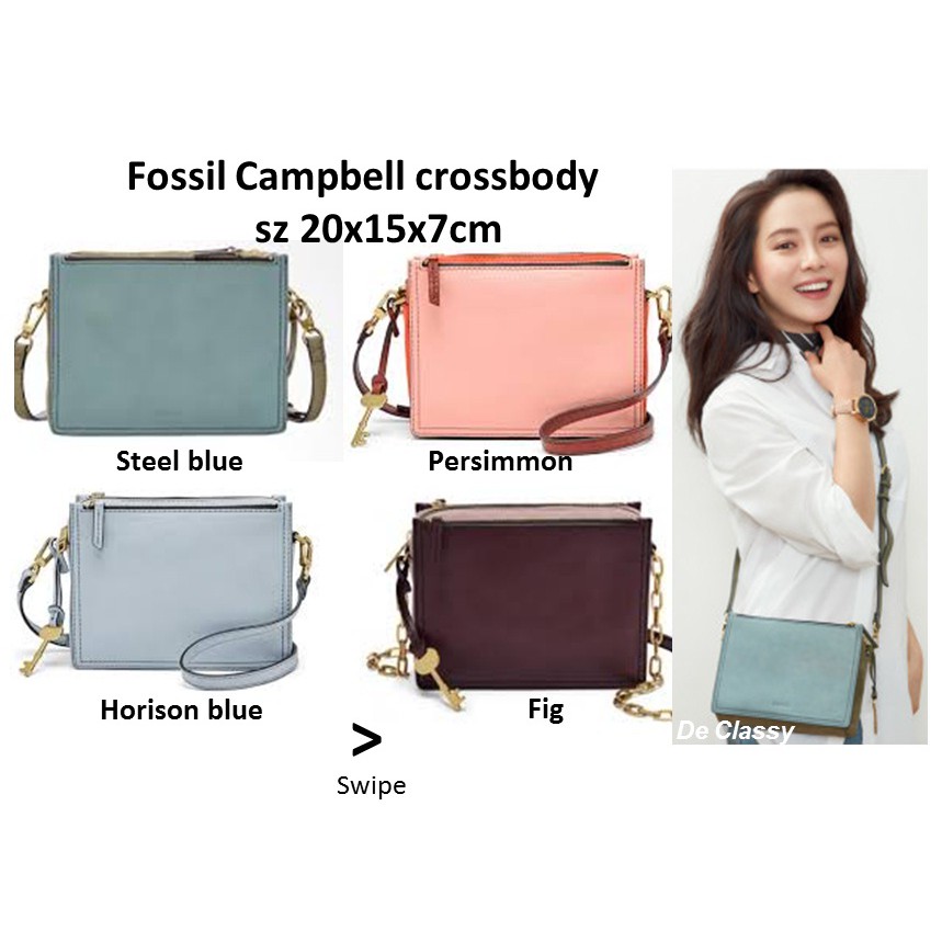 fossil campbell crossbody black