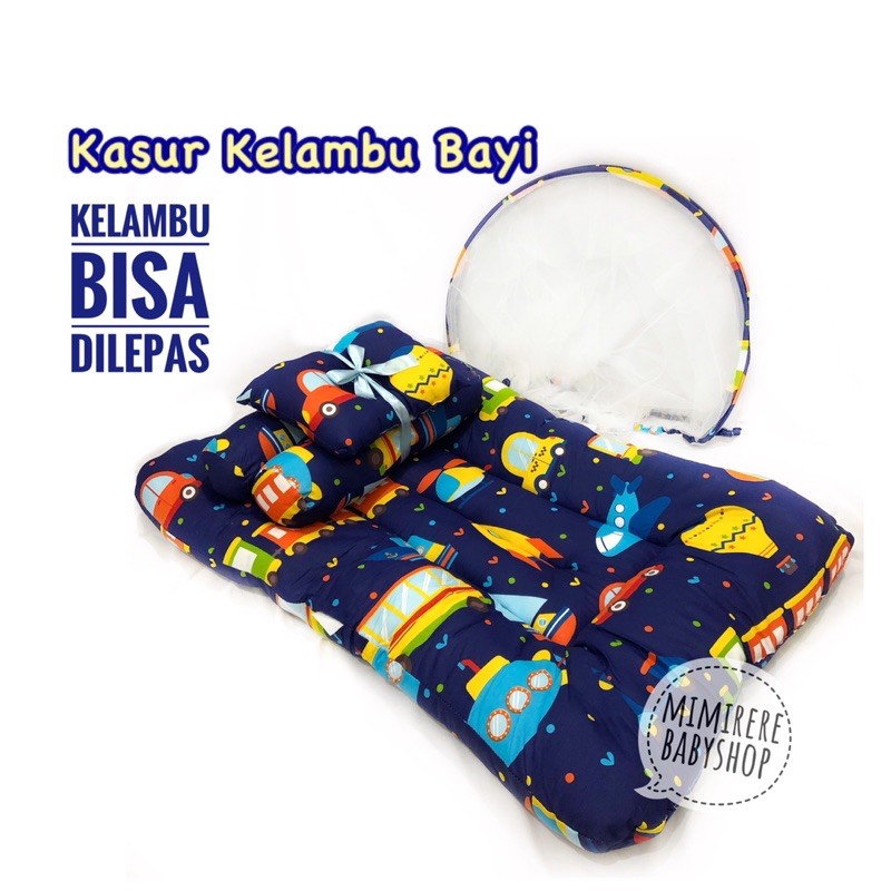 [KELAMBU BISA DILEPAS] Kasur Kelambu Bayi Set / Kasur Bayi Set Bantal Guling MIMIRERE