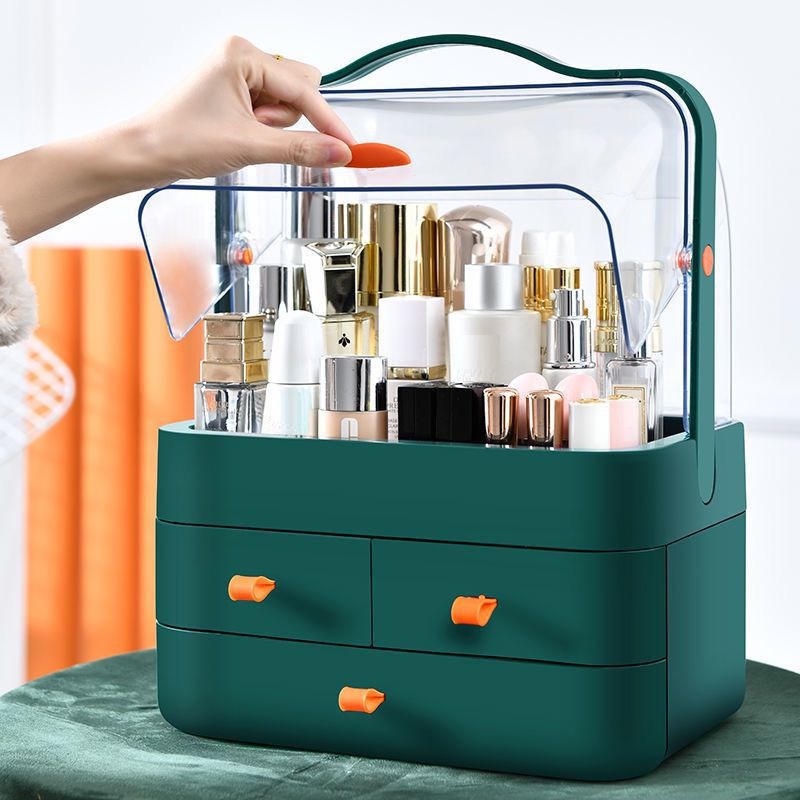 RAK KOSMETIK 3 LACI RAK KOSMETIK FLIP COVER TEMPAT MAKEUP STORAGE - COSMETIC STORAGE