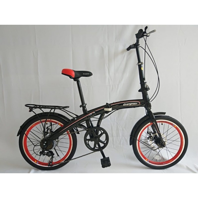 Khusus Gojek/Grab Instant Sepeda Lipat Evergreen 20 Double Discbrake Cakram Import Taiwan bisa COD gudang foldingbike-4