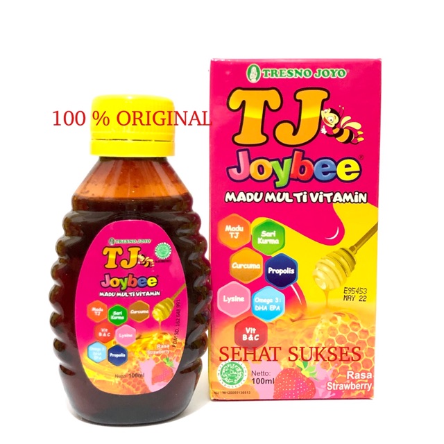 Madu Tj Joybee / Madu Multivitamin Plus 100Ml ~ Rasa Strawberry