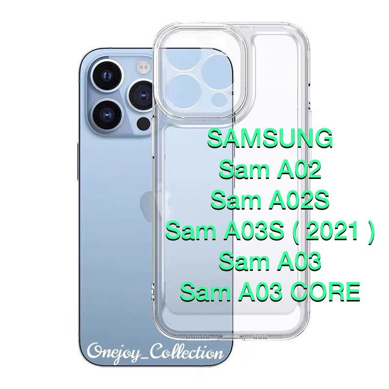 SPACE CASE SOFT TPU CLEAR CASE SAMSUNG GALAXY A03 CORE A03 A03S 2021 A02 A02S 5G FULL PROTECTOR CAMERA SOFT CASE 1.6MM BENING