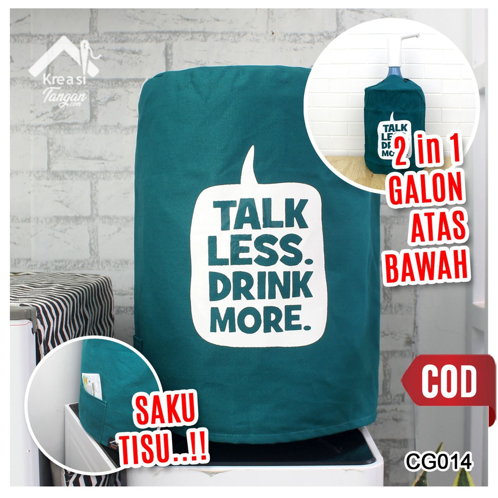 COVER GALON ATAS BAWAH QUOTE MINIMALIS 2in1 CG014