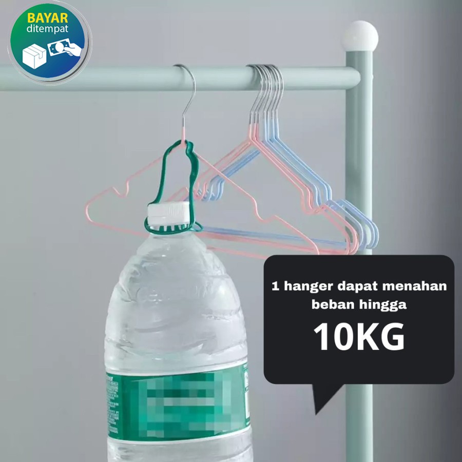 Hanger Kawat Gantungan Baju Jemuran Isi 10pcs Berkualitas