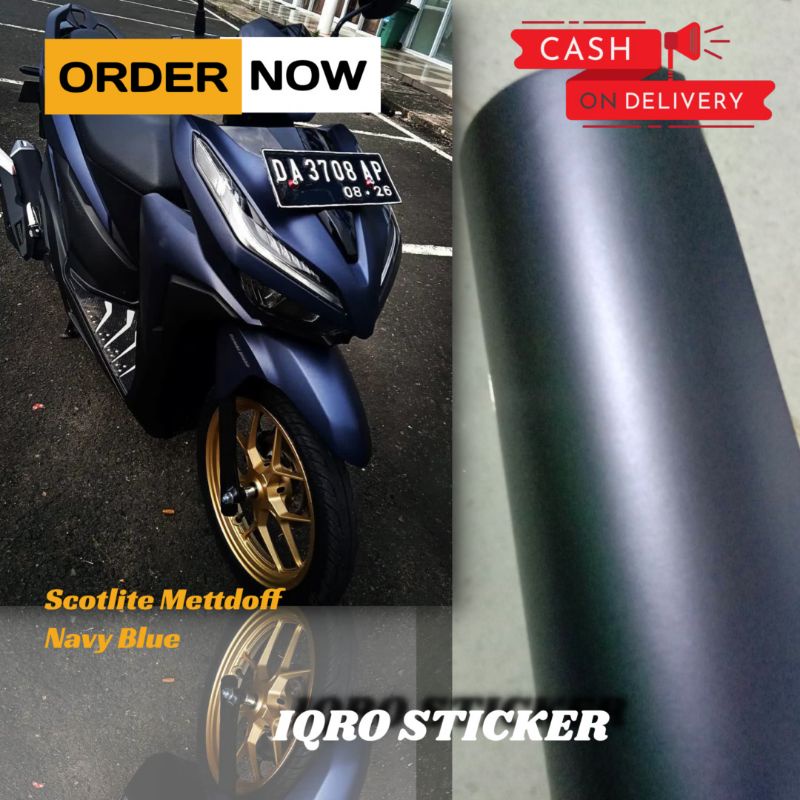 Skotlet Navy Mettdoff L 50 cm Stiker Scotlite Motor Biru Navy Skotlet Motor Vario Lis Motor Nmax Pcx