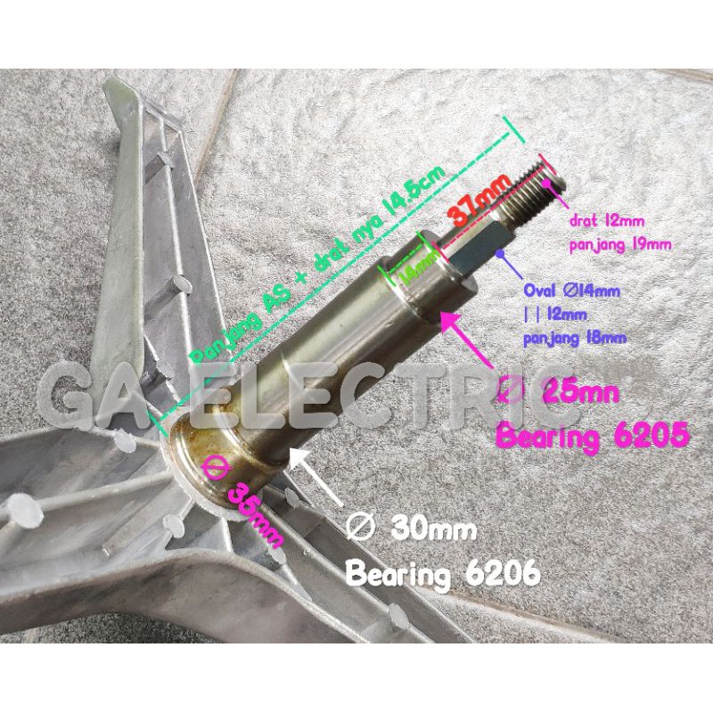 SEGITIGA TABUNG DC97-01115A MESIN CUCI SAMSUNG FRONT LOADING WF-B1061