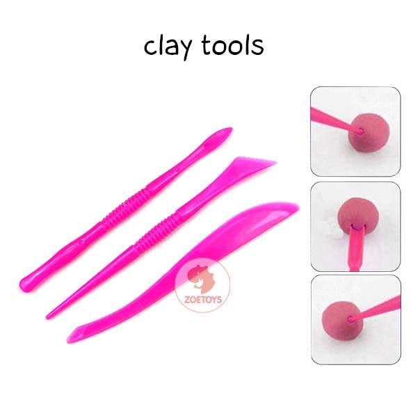 Zoetoys Ultra Light Clay Activity | Lilin Cetak Tanah Liat Modelling Soft Clay | Card Mainan Edukasi Anak-Clay Tools