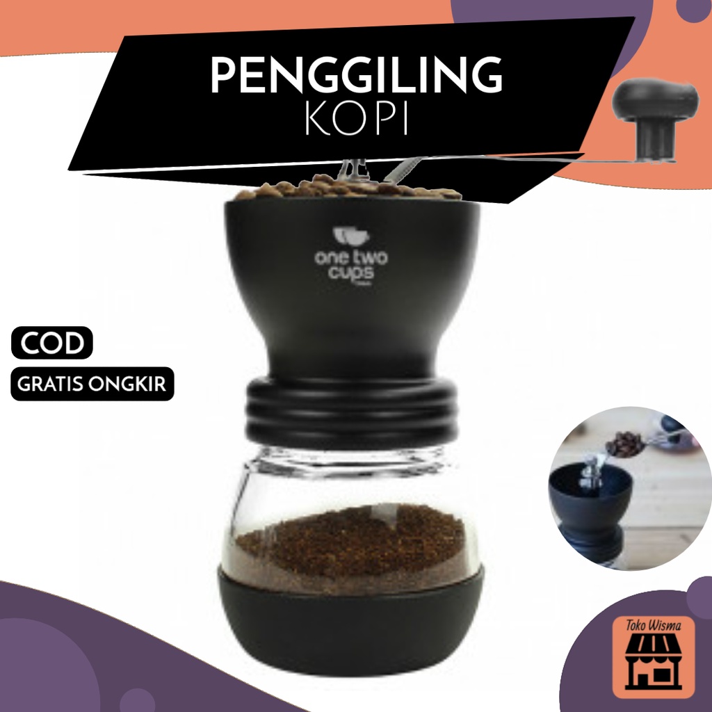 (COD)Alat Penggiling Kopi Manual Coffee Grinder  Peralatan Kopi Pemotong Kopi Barista Coffee Maker