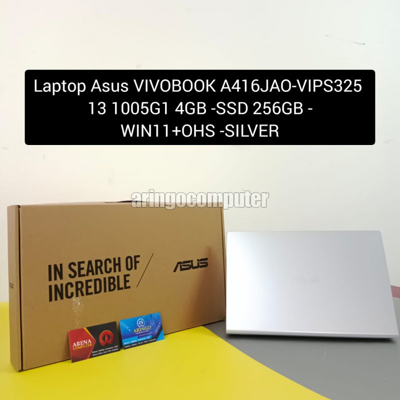 Laptop Asus VIVOBOOK A416JAO-VIPS325 13 1005G1 4GB -SSD 256GB -WIN11+OHS -SILVER