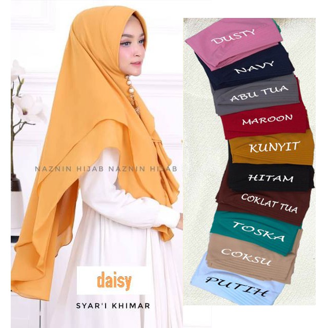 MELISA KHIMAR GROSIR DEPAN SYARI HIJAB DIAMOND MODEL DAISY DUA LAYER REMPEL