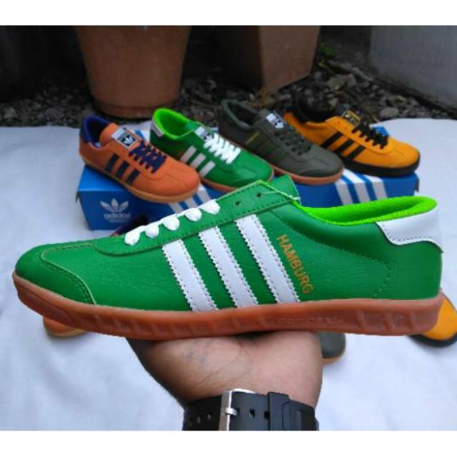 Sepatu Casual Adidas Hamburg Green White