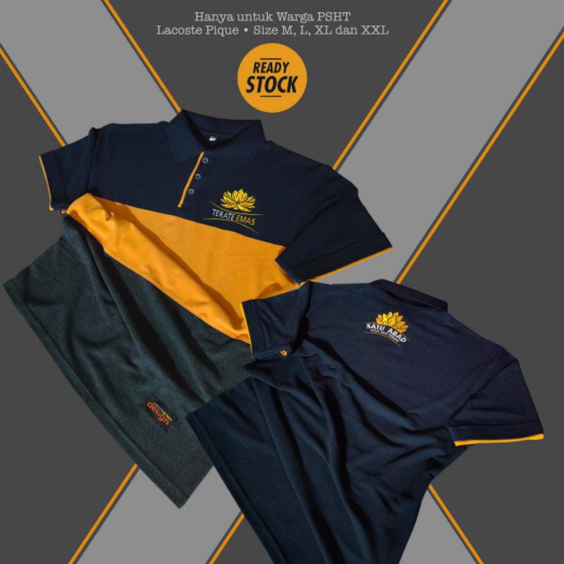 Kaos polo premium PSHT berkerah terate emas 1 abad 01
