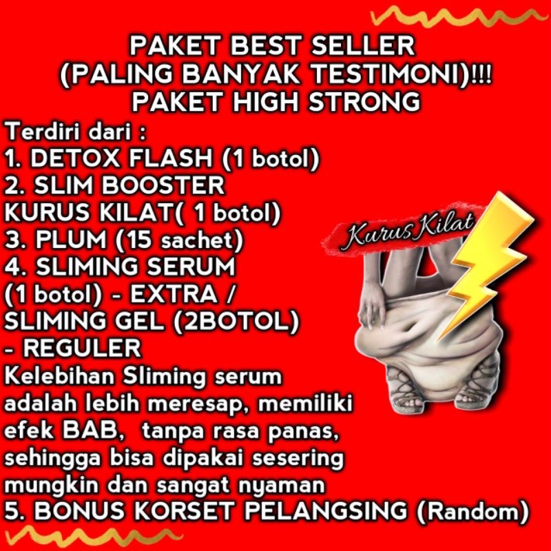 Paket HIGH STRONG KURUS KILAT SLIM BOOST Pelangsing Obat Diet Herbal Ampuh Penurun Berat Badan No Herballife