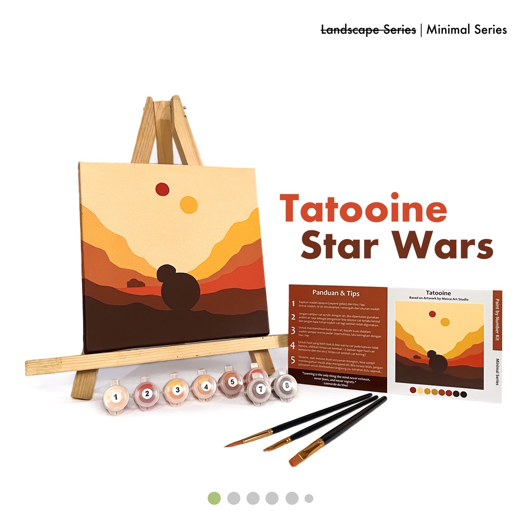 

Paint by Number Tatooine Star Wars | Painting Kit Art Set - Mecca Art Studio
