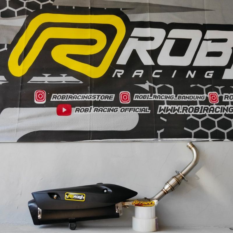 Knalpot Rob1  nmax Old Trioval Hitam