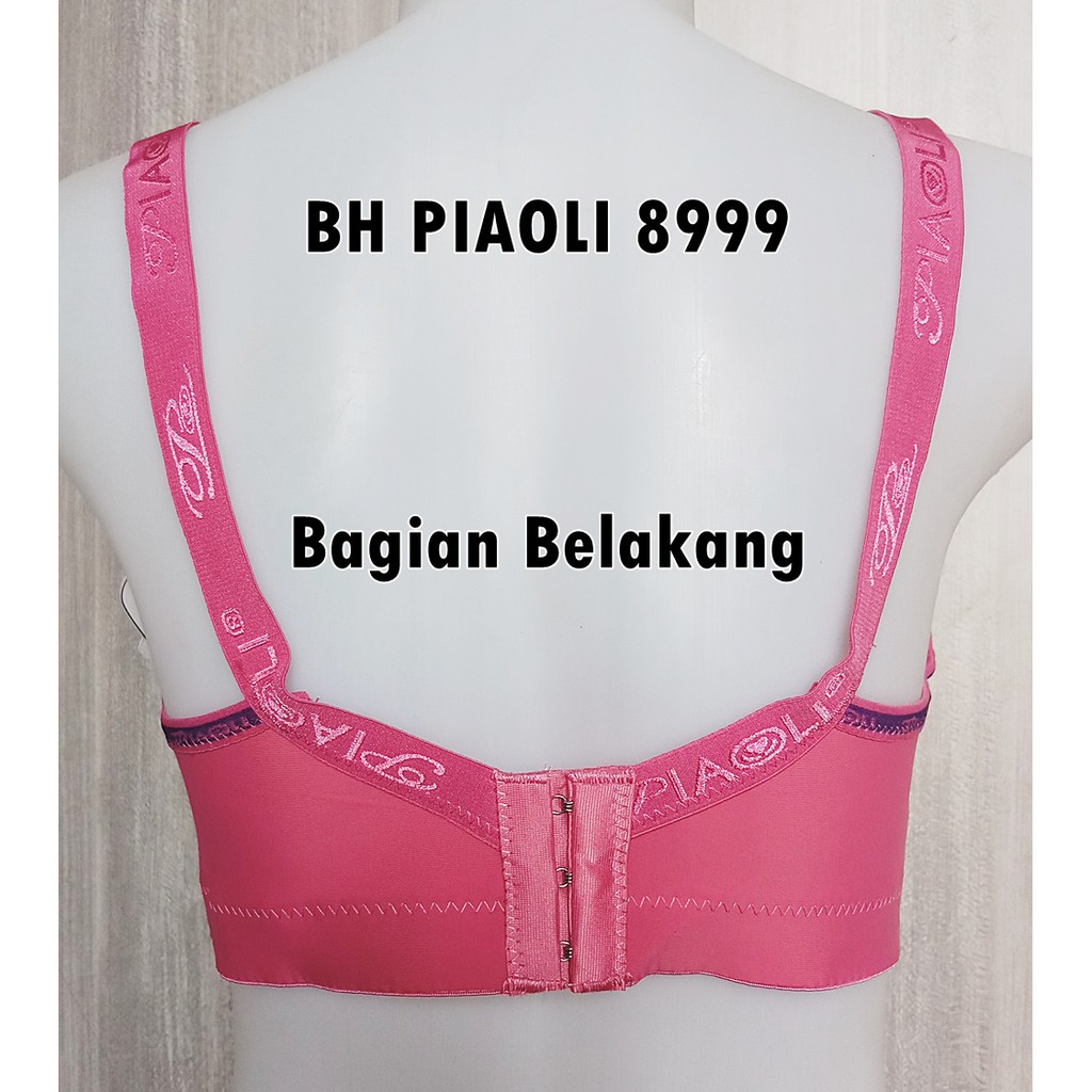 BH Piaoli 8999 uk 36 - 42 Busa Push Up Tanpa Kawat Kait 3 Cup B