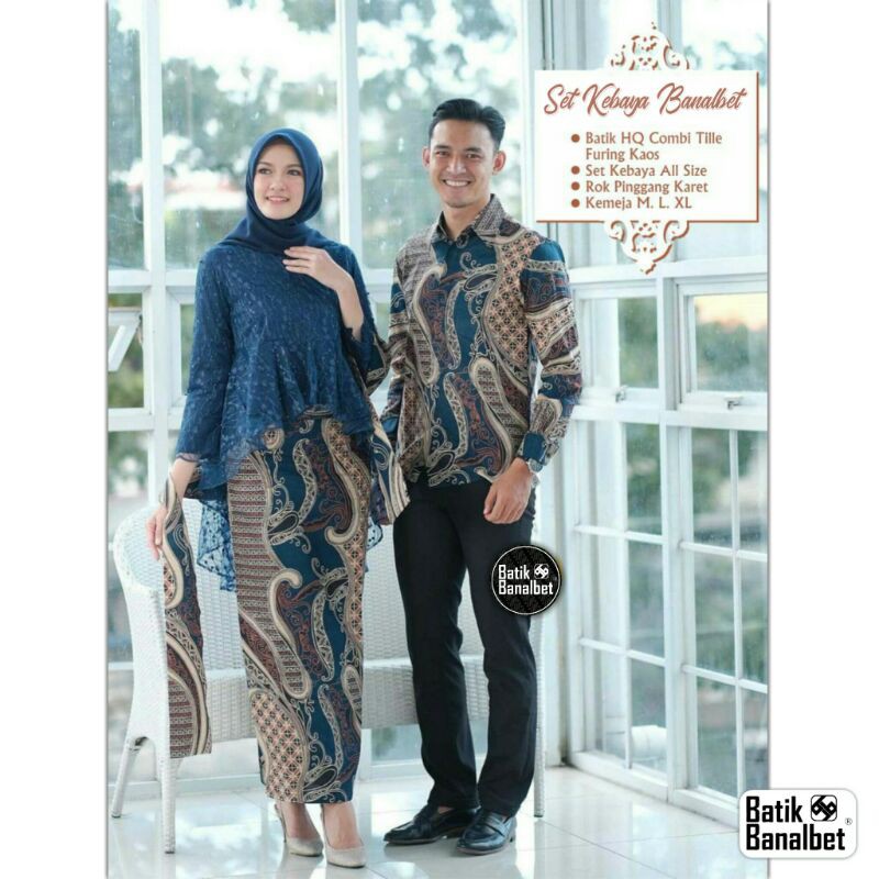 HQ SET KEBAYA SELENDANG - BAJU WISUDA - TUNANGAN COUPLE KEBAYA BROKAT GRADUATION ENGAGEMENT BATIK