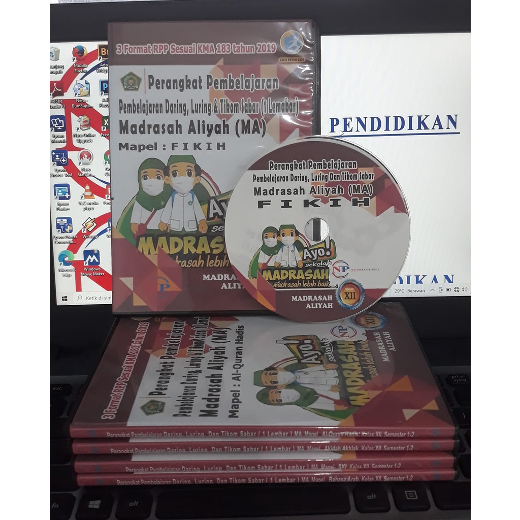 CD RPP 1 LEMBAR (RPP DARING,LURING/TATAP MUKA &amp; TIKOM SABAR) MA FIKIH KELAS X,XI,XII,2SEMESTER, SESUAI KMA183TAHUN 2019