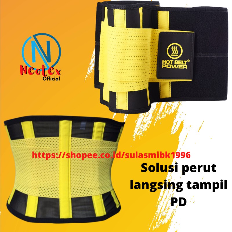 Korset Pembakar Lemak Sabuk Pengecil Perut Hot Shaper Power Belt Corset Pelangsing