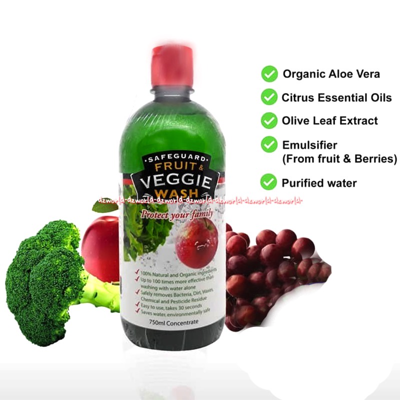 Safeguard Fruit &amp; Veggie Wash 750ml Sabun Cair Pembersih Buah Sayur Safe Guard SafeGuards