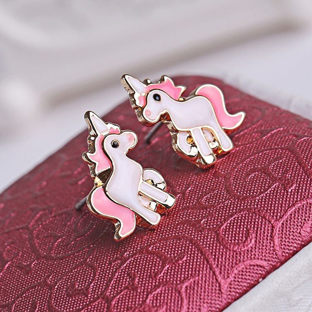 Kalung Liontin Kuda Pony Lukisan Minyak Bahan Alloy Untuk Aksesoris Perhiasan Wanita